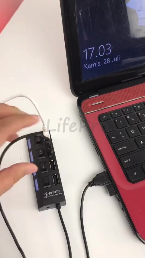 Jual Lifepro Usb Hub Saklar 4 Port in 1 dalam 1 On Off 50 cm 4 High ...