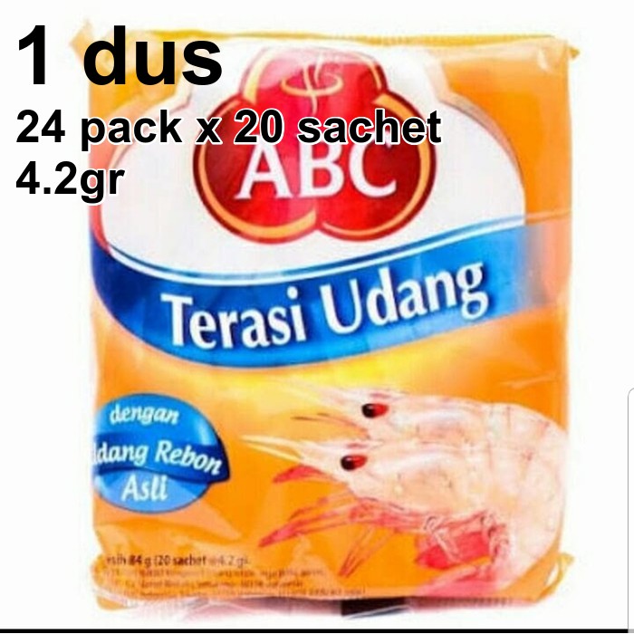 Jual Terasi Udang Abc Sachet 4 2gr 1 Dus Isi 24 Pack X 20 Pcs