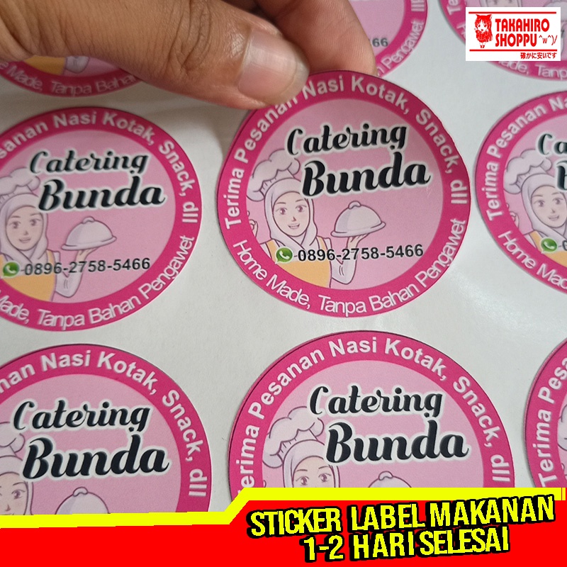 Jual Cetak Stiker / Print Sticker Cutting Custom Label Makanan Dan ...