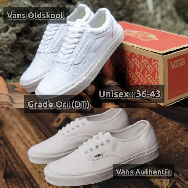 Sepatu vans shop original putih