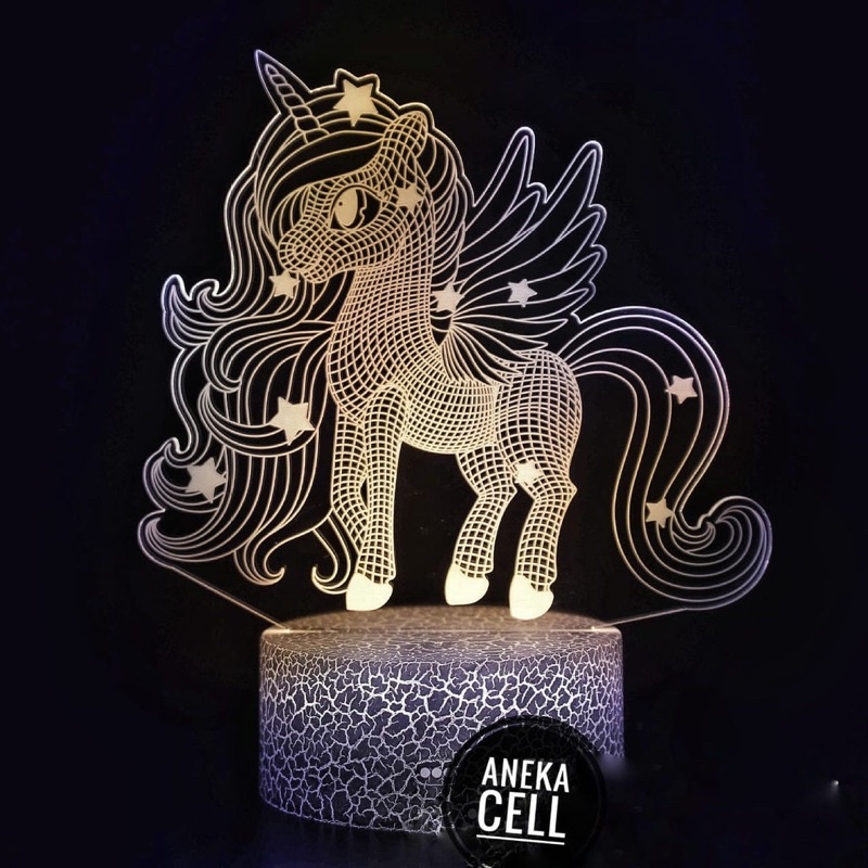 Jual LAMPU HIAS LED 3D / LAMPU TIDUR HIAS DIMENSI 3 WARNA PUTIH KUNING