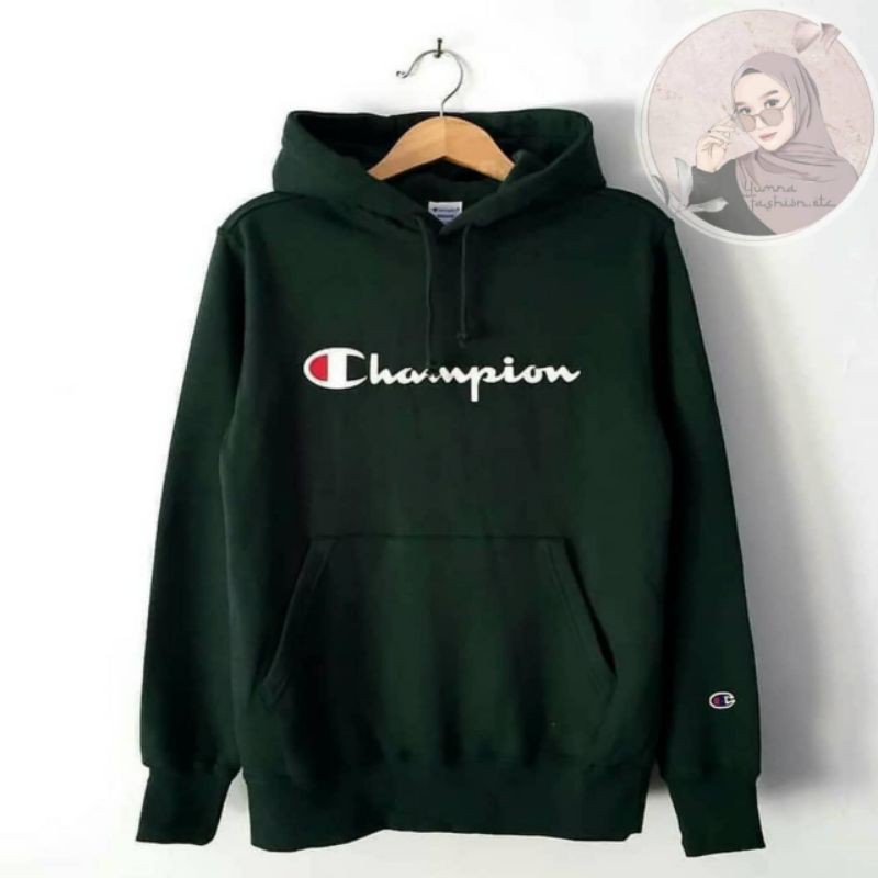 Jual Hoodie Champion Original Hijau Botol Shopee Indonesia