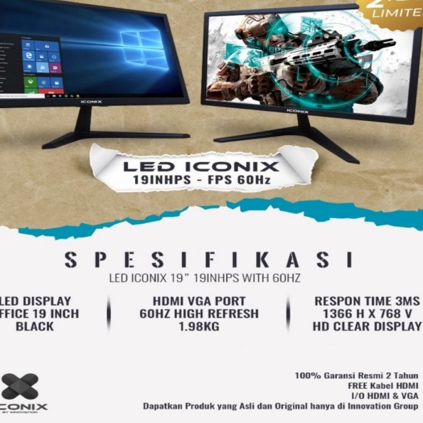 Jual Monitor LED INCONIX 19