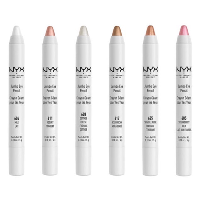 100% ORIGINAL NYX JUMBO EYE PENCIL Milk Yogurt Black Bean Strawberry Gold  Cottage Cheese