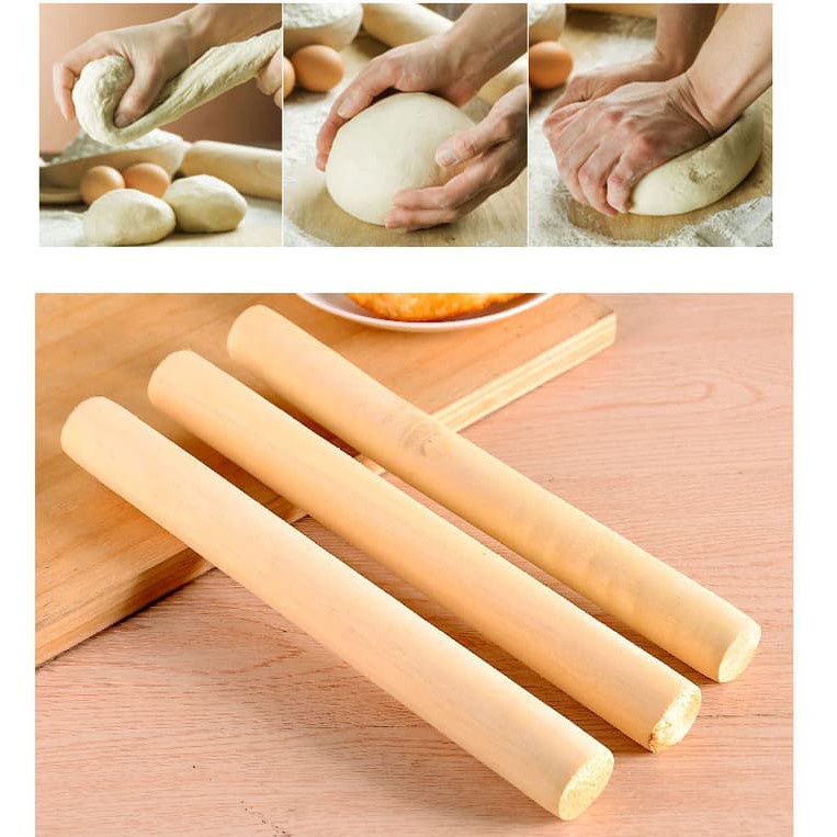 Jual Hello 1PC [RPK30] WITH BUBBLE WRAP Rolling Pin Kayu PANJANG