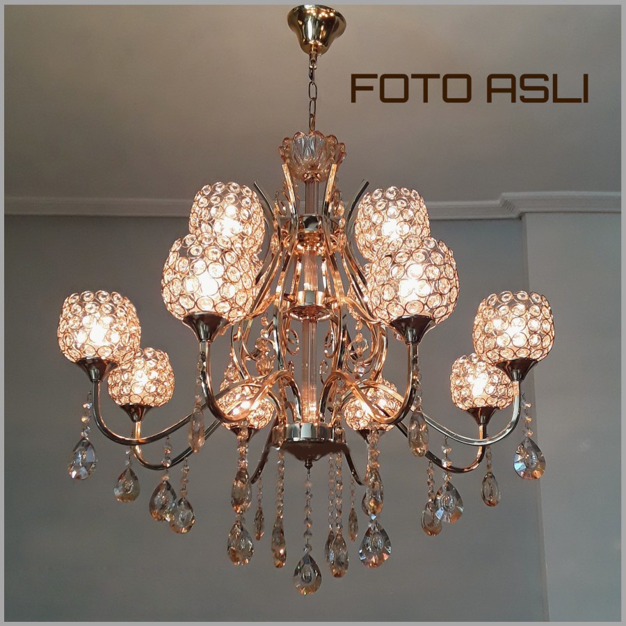 Jual Lampu Hias Gantung Klasik Classic Modern Crystal Cabang Arms