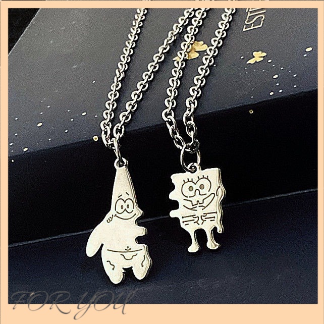 Spongebob and sale patrick necklaces