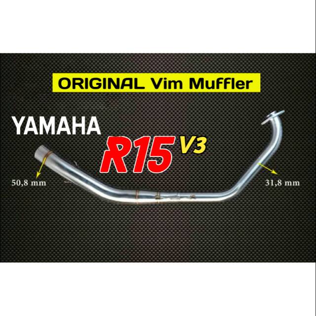 Jual Header knalpot bending Yamaha R15 V3. Leher knalpot bending R15 v3 ...