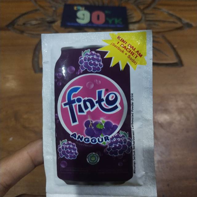 Jual FINTO Rasa ANGGUR Sachet 2PCS. Minuman Soda Instan JADUL Anak 90an ...