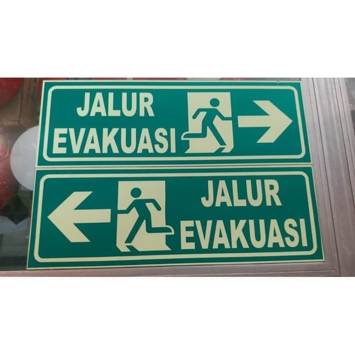 Jual JUAL ACRYLIC JALUR EVAKUASI SIGN atau RAMBU GLOW IN THE DARK ...