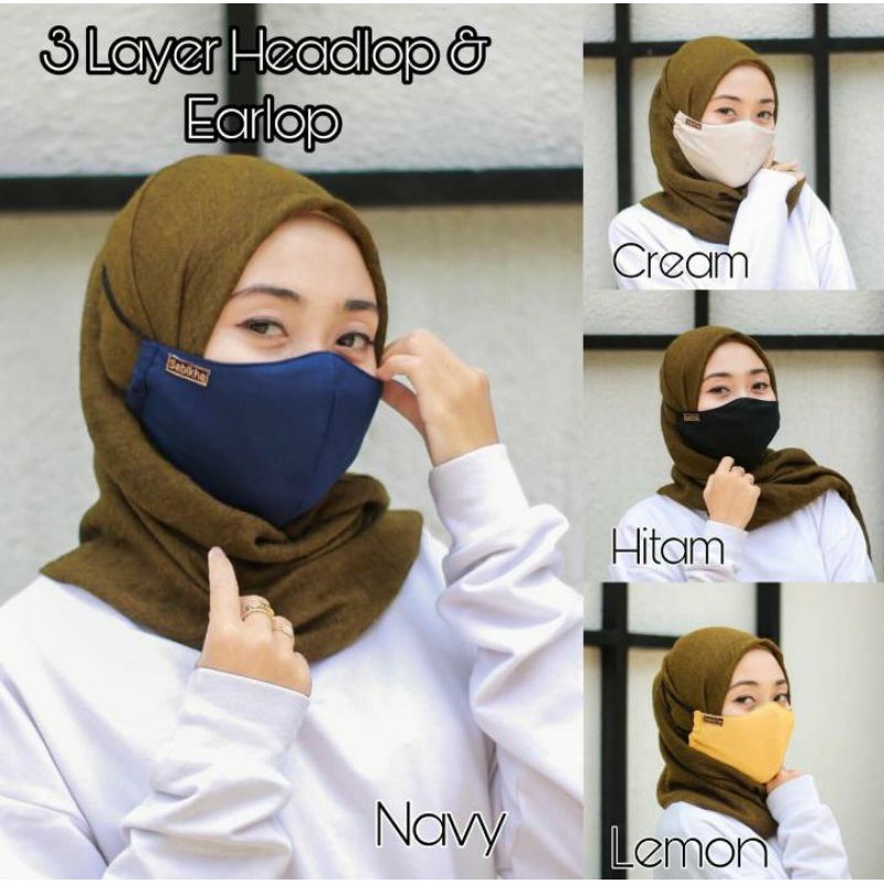 Jual (READY STOCK) MASKER SCUBA 3 PLY BY SABIKHA EARLOOP DAN HEADLOOP ...