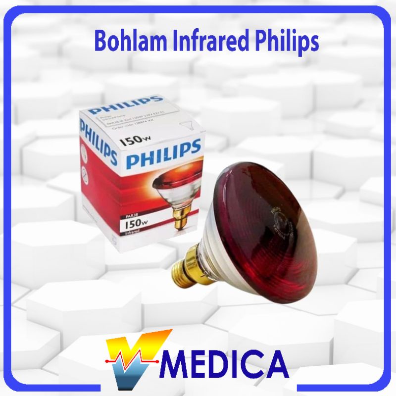 Jual Bohlam Infrared Philips 150W / Lampu Terapi Infrared Merah ...