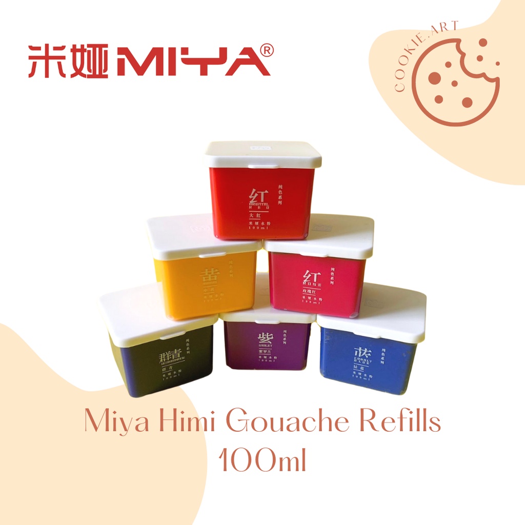 Miya Himi Gouache Paint 100ml, Himi Miya Gouache Refill