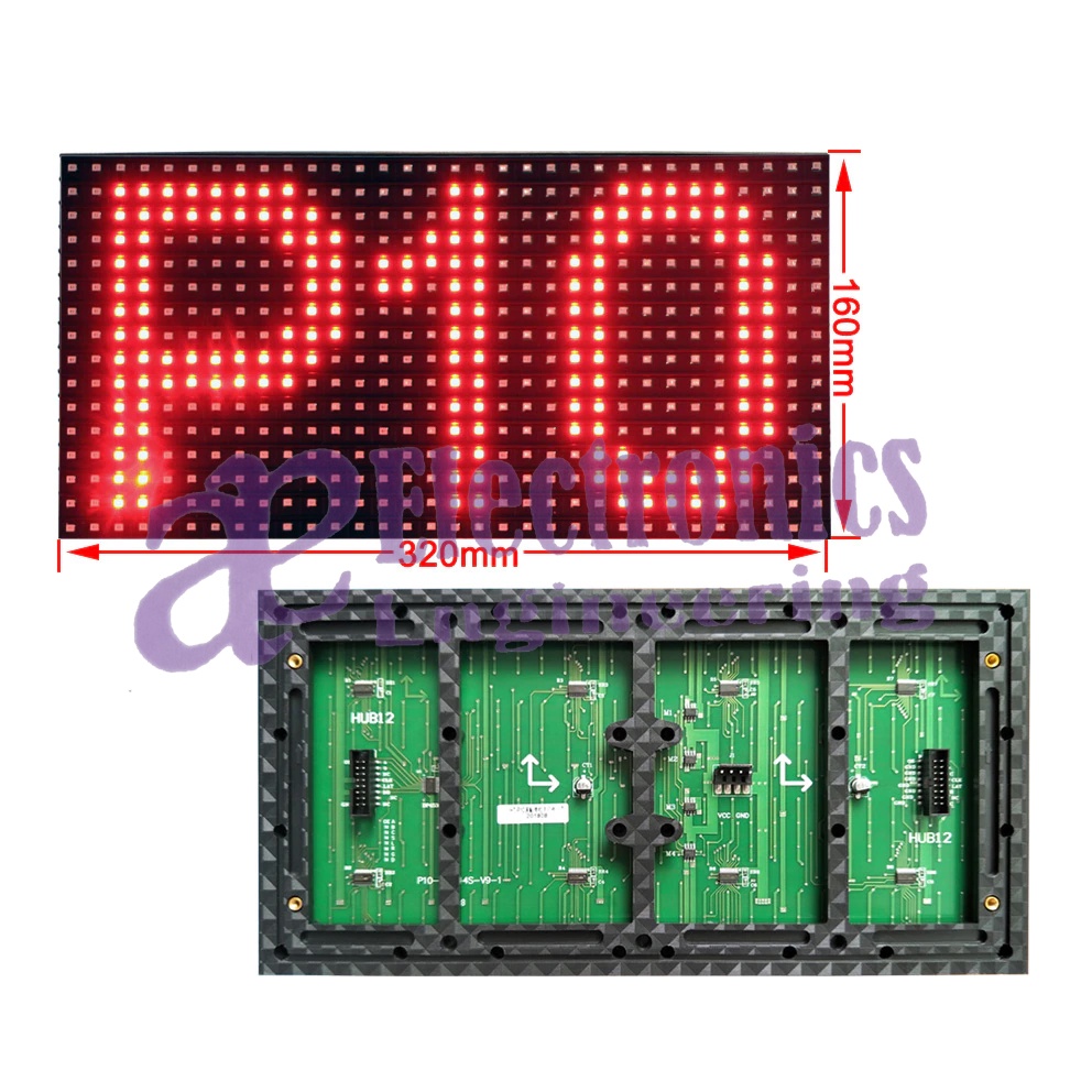 Jual Panel Modul Running Text Moving Sign P10 32x16 Warna Merah ...