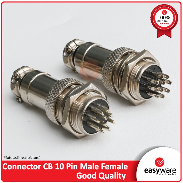 Jual Set Jack Connector CB 10 Pin 10P 10Pin Set Socket CB Pin Male ...