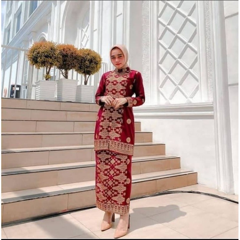 Jual Songket Palembang/ Baju Songekt Palembang Kondangan Couple ...