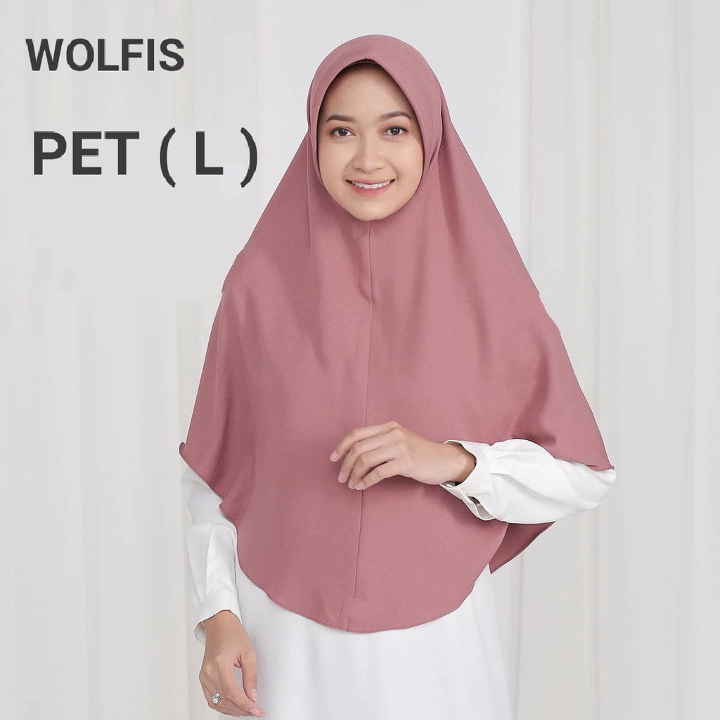 Jual Kerudung Bergo Wolfis Size L Hijab Instan Wolfis Premium Jilbab ...