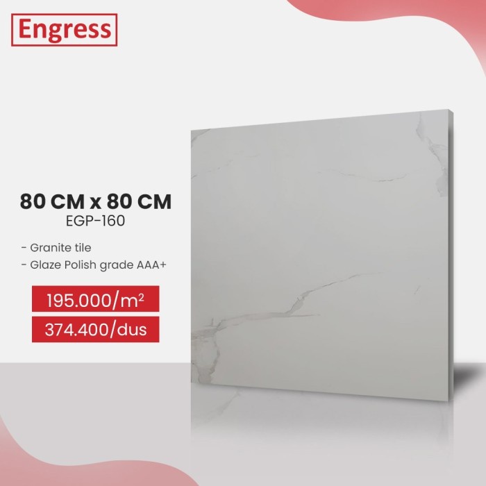 Jual granite tile 80 x 80 lantai Engress EGP160 | Shopee Indonesia