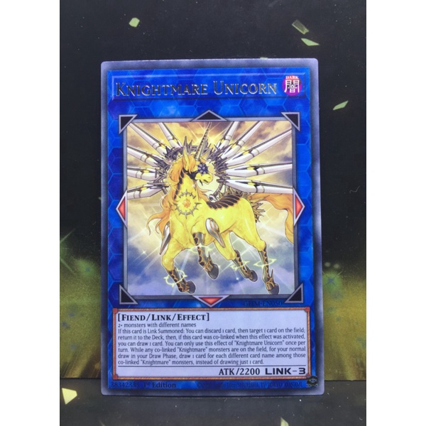 Thẻ bài Yugioh: Knightmare Unicorn - MGED-EN034 - Premium Gold Rare | Shopee Việt Nam