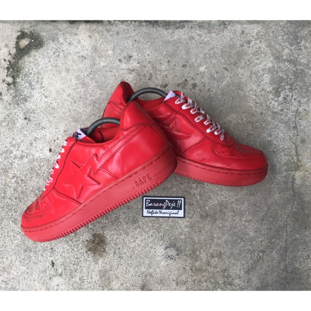 Jual Bape Bapesta Shoes – Single Red Color Pack | Shopee Indonesia