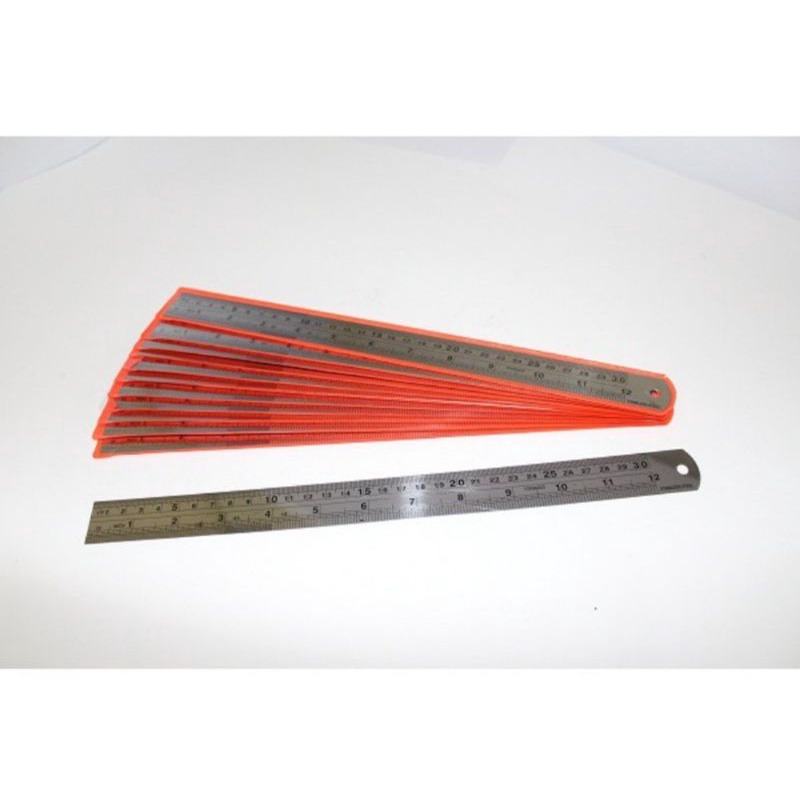 Jual Penggaris besi stainless steel panjang 30cm rol besi Ruler ...
