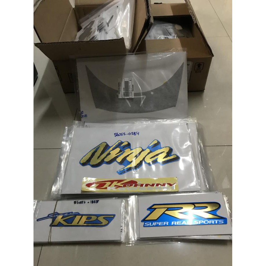 Jual Stiker set ninja rr old biru original | Shopee Indonesia