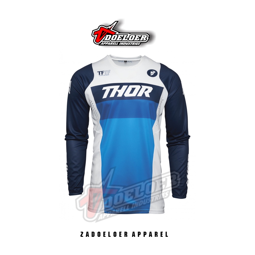 Jual Jersey TH0R Pulse Racer Series White Blue | Kaos Trail & Gowes ...