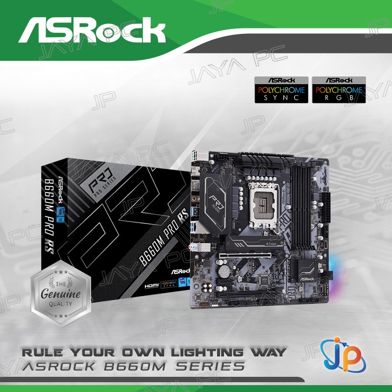 Jual Motherboard ASROCK B660M Pro RS (LGA1700, B660, DDR4, USB3.2 ...