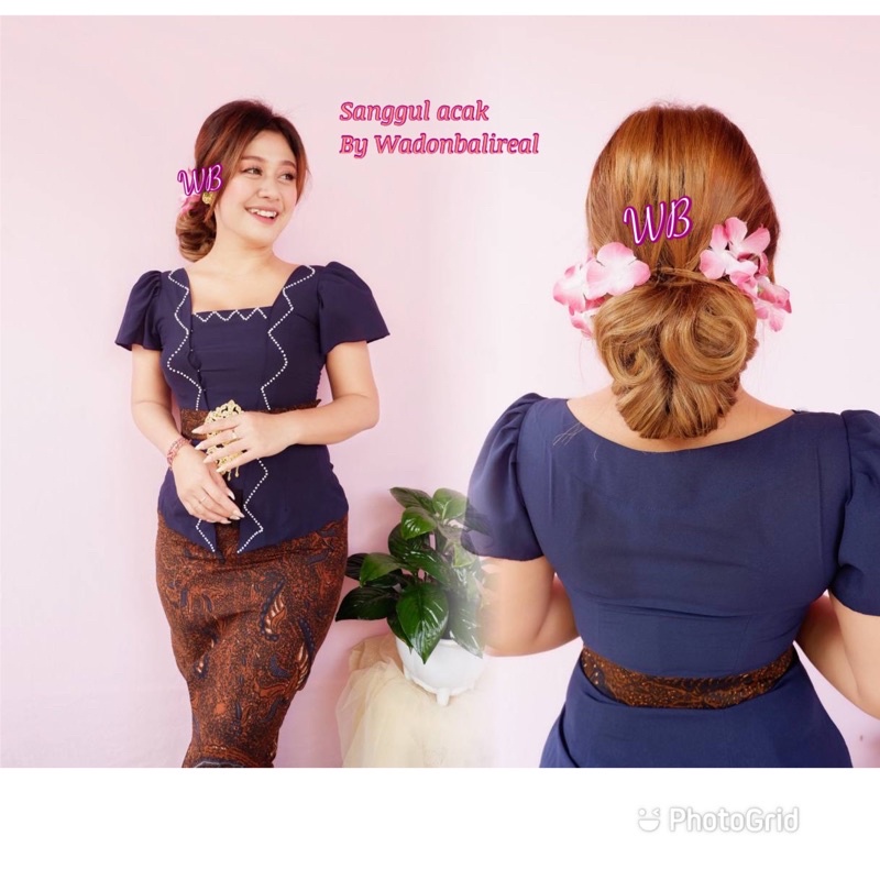 Jual rambut acak /sanggul acak wadon bali /sanggul model lurus /sanggul ...