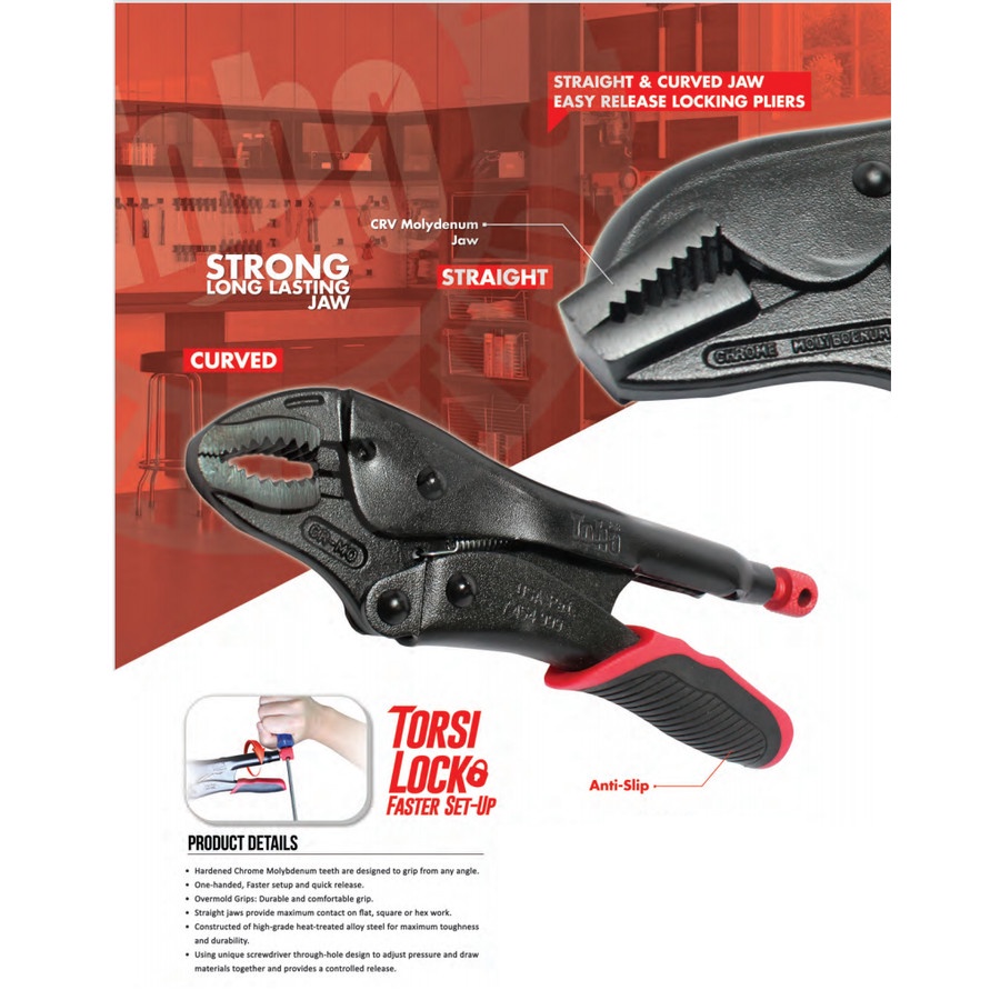 Jual TOHO Profesional Tang Buaya/Curved Jaw TORSI LOCK 10
