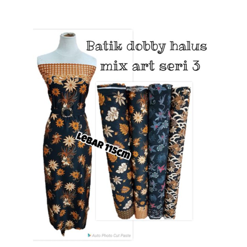 Jual Bahan Kain Batik Dobby Dobbi Doby Halus Mix Art Seri 3/bahan Kain ...