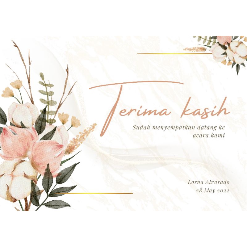 Jual kartu ucapan / kartu ucapan terimakasih | Shopee Indonesia