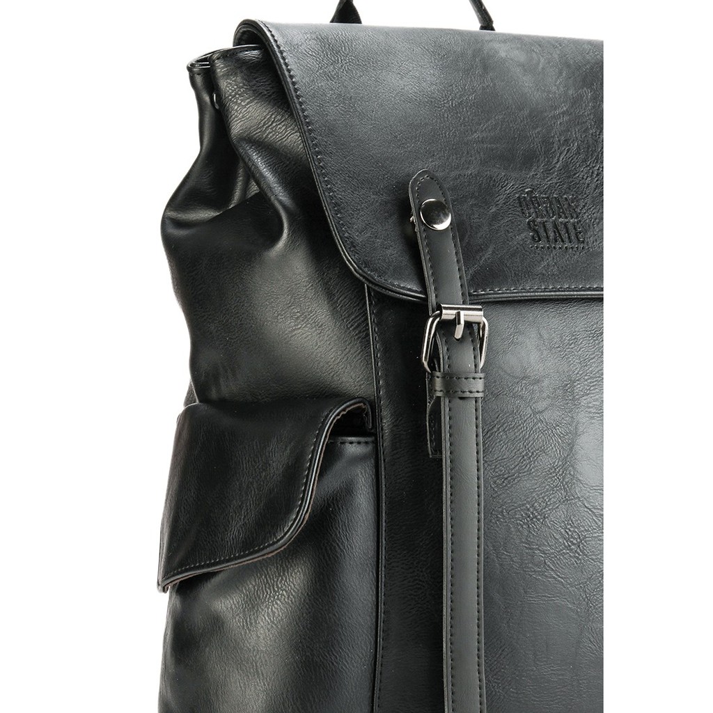 Jual Urban State - Distressed Leather Carryall Backpack - Black ...