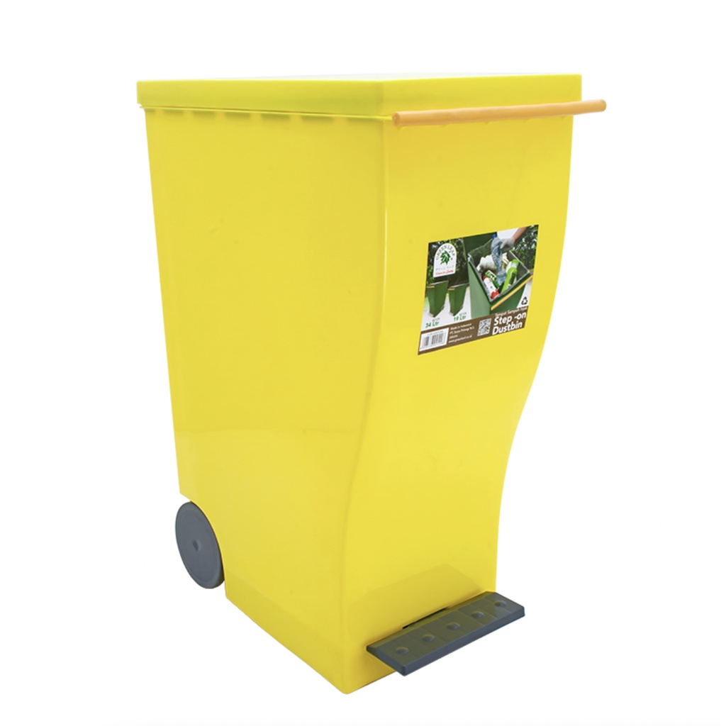 Jual Tempat sampah roda injak 34 liter Ventura 2129 Green Leaf | Shopee ...