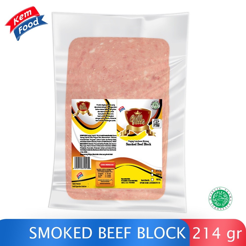 Jual Villa Smoked Beef Block - Daging Sapi Asap - 214gr | Shopee Indonesia