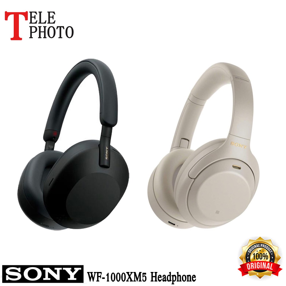 Jual SONY WH-1000XM5 Black Wireless Noise Cancelling Headphone | Shopee ...