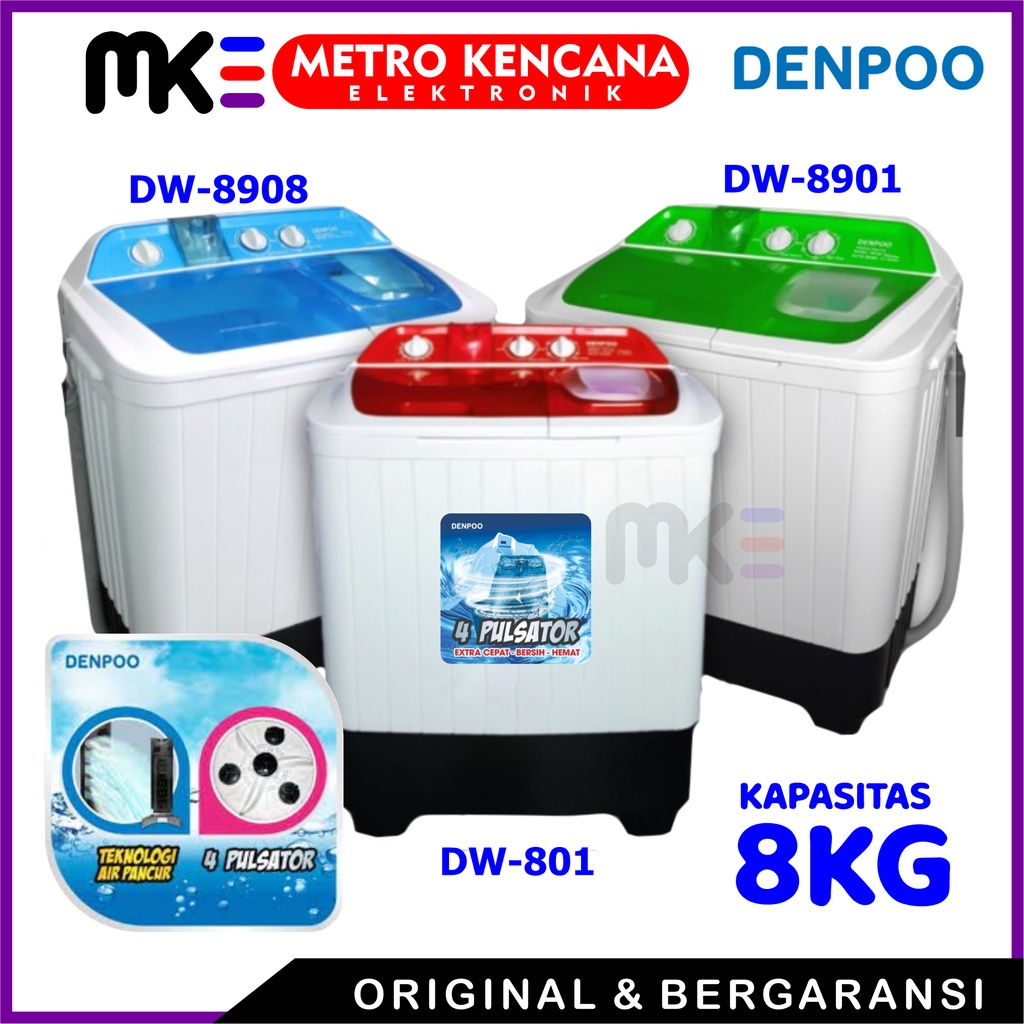 Jual MESIN CUCI 2 TABUNG DENPOO 8KG | Shopee Indonesia