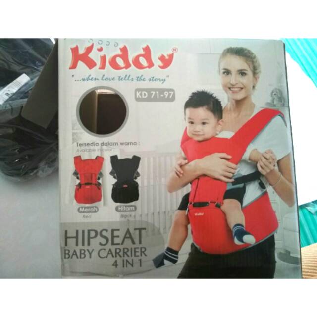 Jual Kiddy Hipseat Baby carrier 4 in 1 (READY MERAH DAN HITAM) Shopee