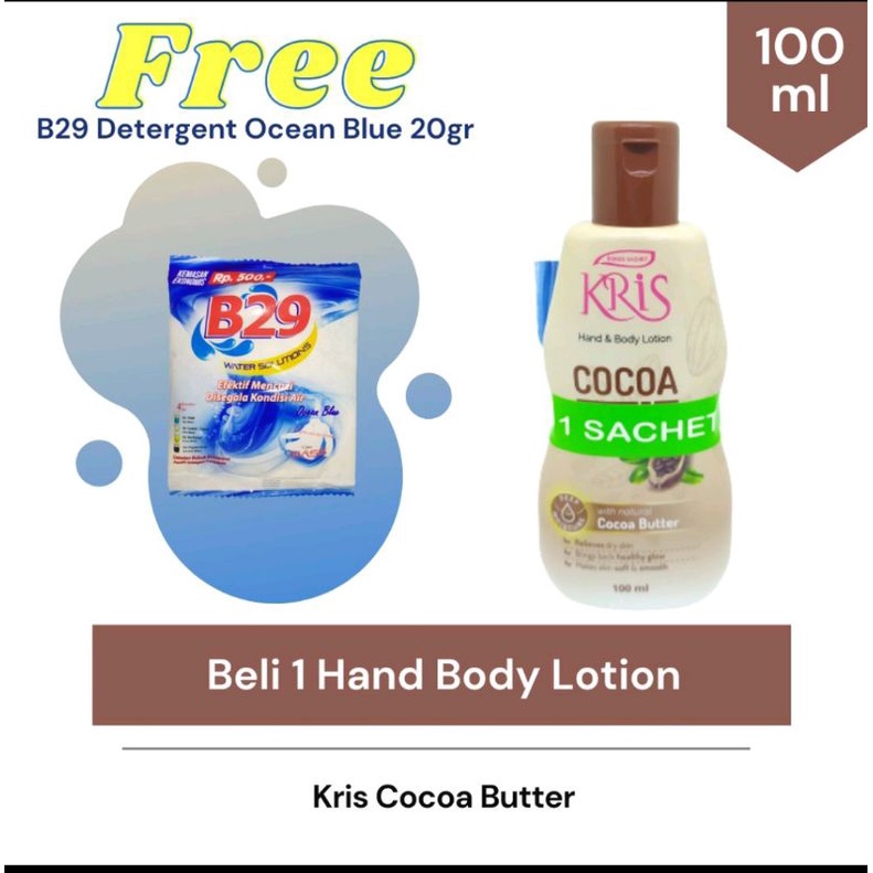 Jual Kris Hand And Body Lotion Cocoa Butter 200ml Shopee Indonesia 