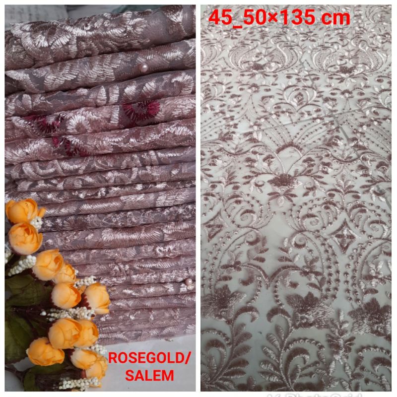 Jual PART 1. lightpink / Salem edition lembaran perca brokat Corneli ...