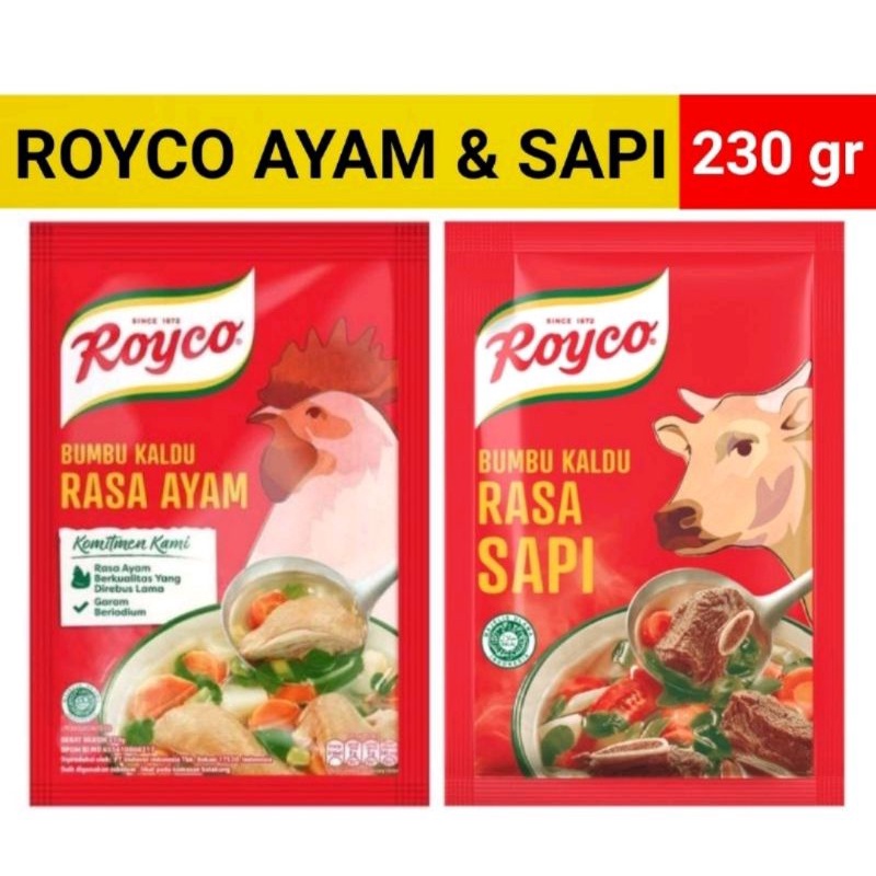 Jual Royco 230gr Royco Bumbu Kaldu Ayam Sapi 220gr Shopee Indonesia