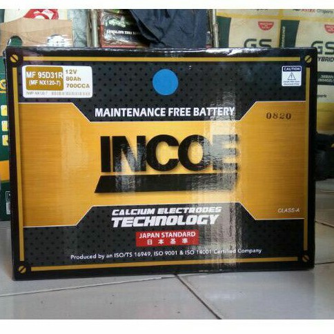 Jual Aki Accu Kering Incoe MF 95D31R NX120-7 80 AH Captiva Diesel NFL