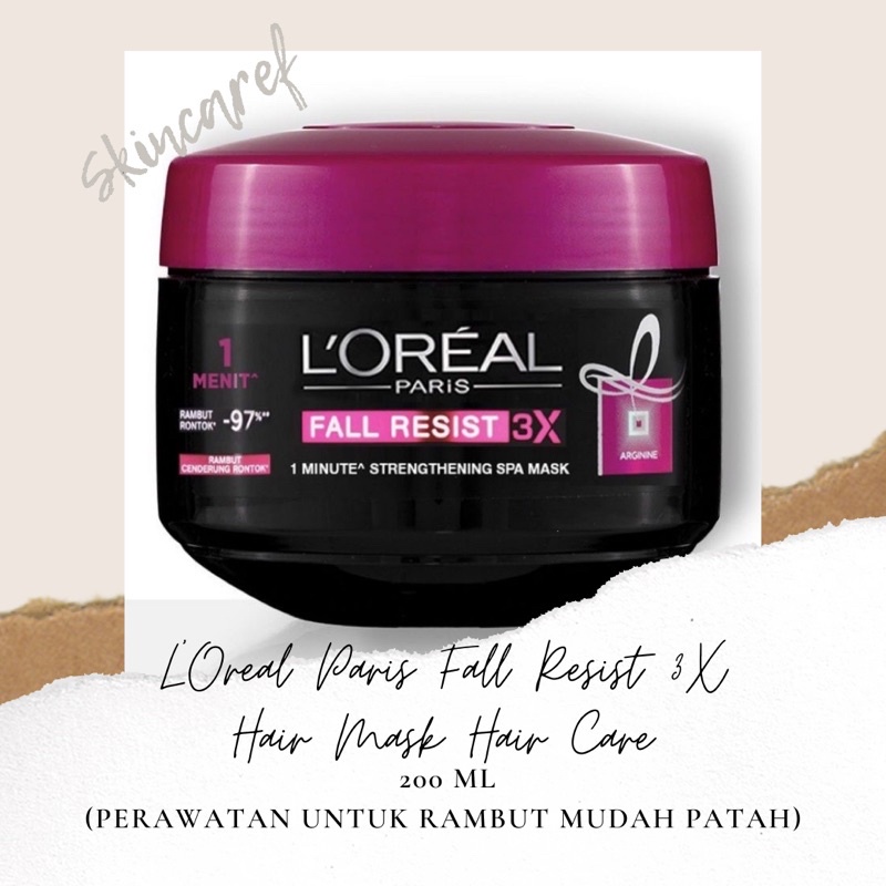 Jual L'Oreal Paris Fall Resist 3X Hair Mask Hair Care - 200 ml ...