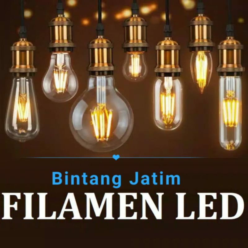 Jual Lampu Led Filamen 4Watt Edison Vintage Bulb Filamen E27 Kuning ...