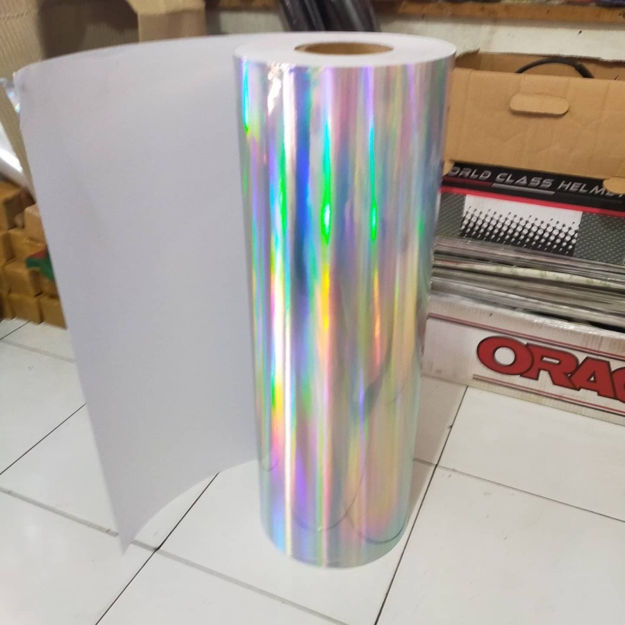 Jual Sticker Stiker Skotlet Vinyl Hologram Laser Chrome Bunglon 60cmx100cm Shopee Indonesia