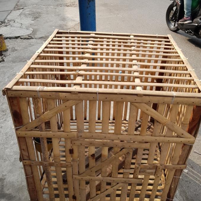Jual kandang ayam bambu,kurungan ayam bambu khusus (grab instant