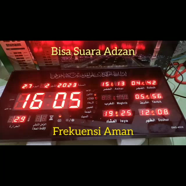 Jual Jam Digital LED Jadwal Sholat Mushola Masjid Adzan Otomatis ...