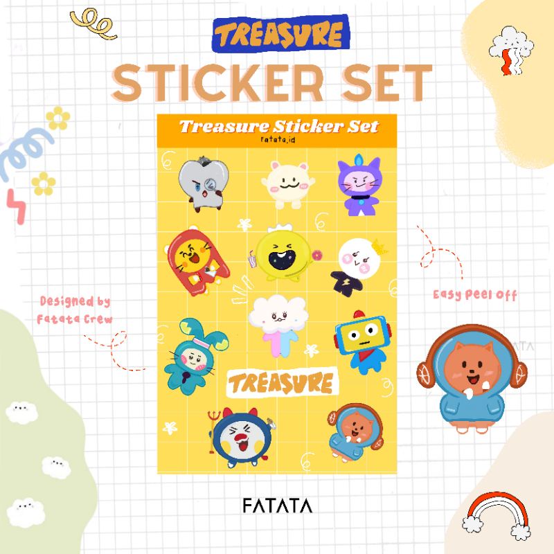 Jual STICKER SET TREASURE TRUZ KPOP IDOL AESTHETIC CUTE COOL | Shopee ...