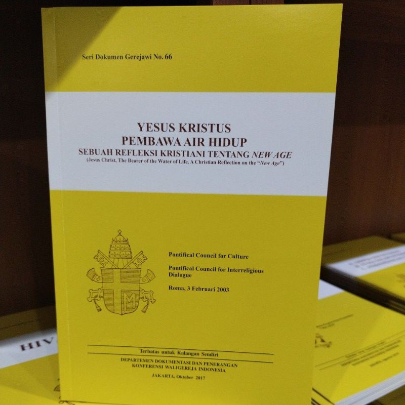 Jual Buku Seri Dokumen Gerejawi Nomor 66 Yesus Kristus Pembawa Air ...