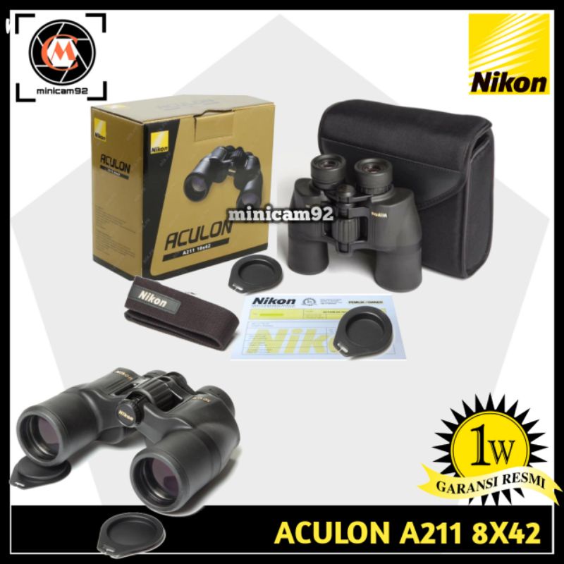 TEROPONG Binocular NIKON ACULON A211 8X42, GARANSI RESMI, 100% ORIGINAL